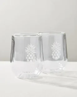 Tommy Bahama Corkcicle® Stemless Wine Glass - Set of 2- Drinkware & Bar