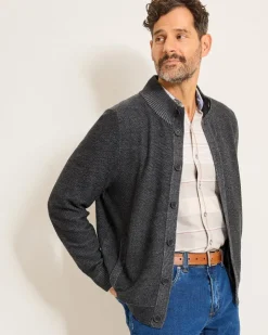 Tommy Bahama Crescent Shore IslandZone® Button-Mock Cardigan- Sweaters