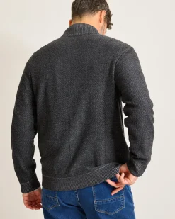Tommy Bahama Crescent Shore IslandZone® Button-Mock Cardigan- Sweaters