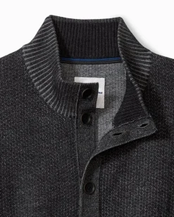 Tommy Bahama Crescent Shore IslandZone® Button-Mock Cardigan- Sweaters