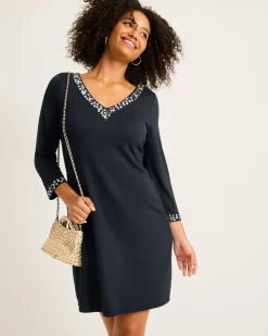 Tommy Bahama Darcy Embellished V-Neck Dress-Women Dresses
