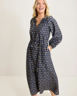 Tommy Bahama Diamond Cay Long-Sleeve Maxi Dress-Women Dresses