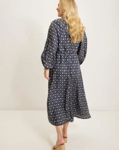 Tommy Bahama Diamond Cay Long-Sleeve Maxi Dress-Women Dresses