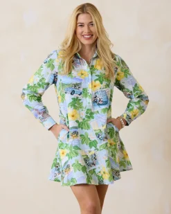 Tommy Bahama Disney Coastalina Postcard to Paradise Linen Dress-Women Dresses