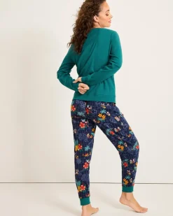 Tommy Bahama Disney Women's Long Sleeve & Pants Family Pajama Set-Women Sleepwear