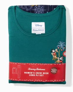 Tommy Bahama Disney Women's Long Sleeve & Pants Family Pajama Set-Women Sleepwear