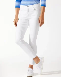 Tommy Bahama Ella Twill High-Rise Ankle Jeans-Women Pants & Crops|Jeans