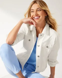 Tommy Bahama Ella Twill Jean Jacket-Women Jackets