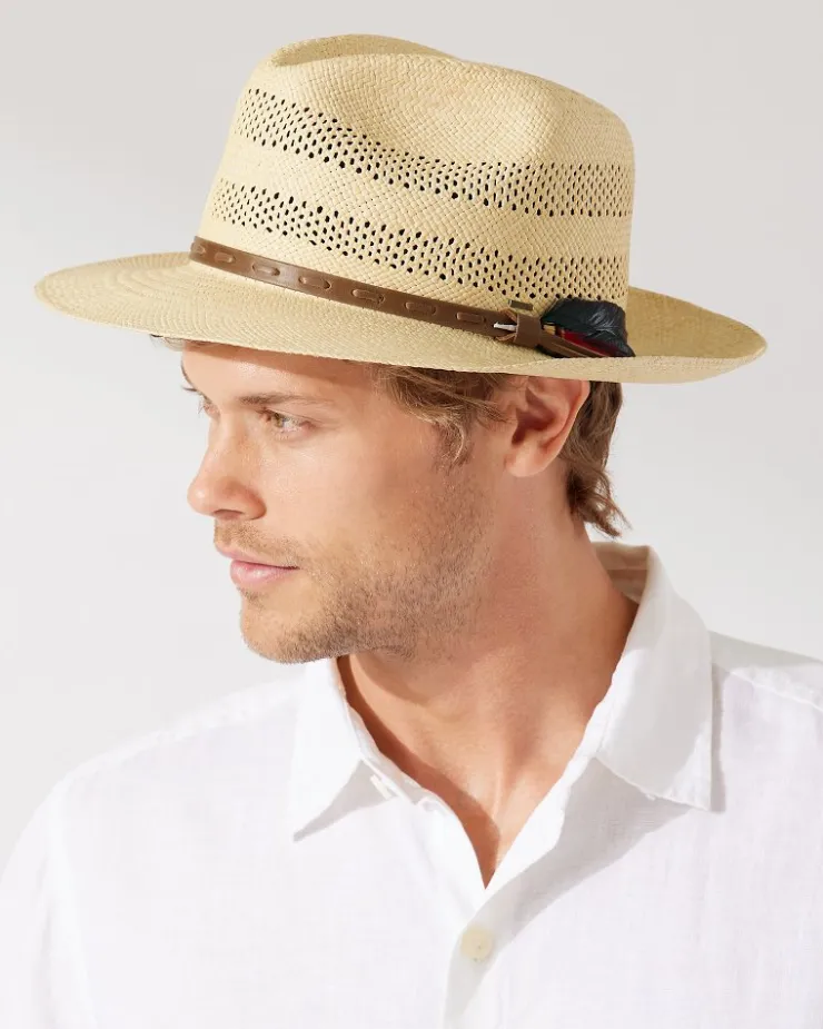 Tommy Bahama Ezra Vented Panama Hat- Hats & Caps