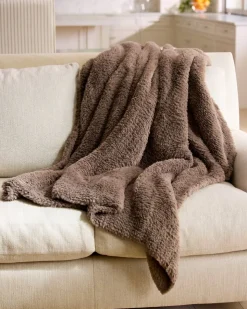 Tommy Bahama Faux Sable Knit Throw- Throws