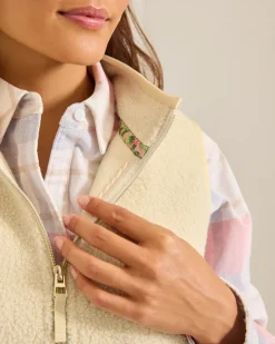 Tommy Bahama Faux Sherpa Hybrid Vest-Women Jackets|Sweatshirts