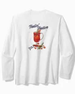 Tommy Bahama Feelin' Festive Long-Sleeve Lux T-Shirt- T-Shirts|Shirts