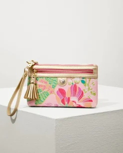 Tommy Bahama Flamingo Pineapple Tassel Wristlet-Women Handbags & Clutches