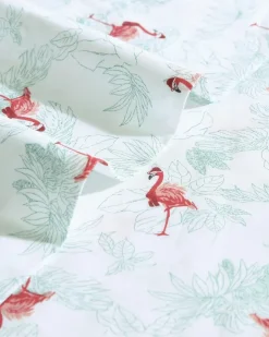 Tommy Bahama Flamingo Santa 4-Piece Queen Sheet Set- Sheet Sets & Bedskirts