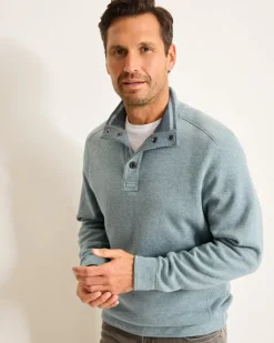 Tommy Bahama Flip Coast Reversible Snap Mock Sweatshirt- Sweatshirts