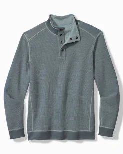 Tommy Bahama Flip Coast Reversible Snap Mock Sweatshirt- Sweatshirts