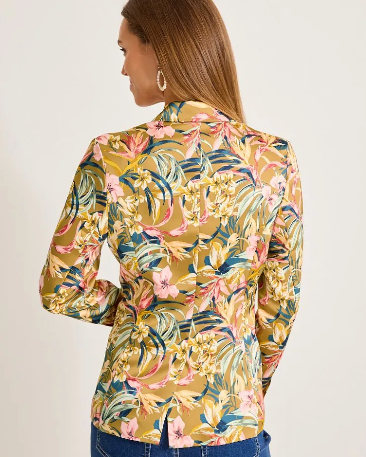 Tommy Bahama Flora Amora Satin Blazer-Women Jackets