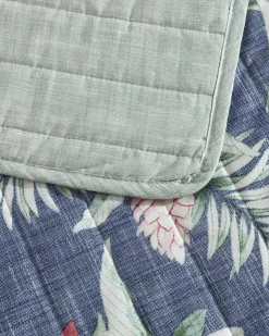 Tommy Bahama Floral Enchantment Reversible 3-Piece King Quilt Set- Quilts & Blankets