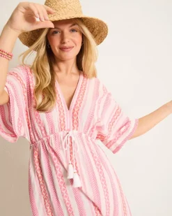 Tommy Bahama Geo Jacquard Midi Coverup Dress-Women Beach Coverups|Dresses