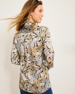 Tommy Bahama Grand Canal Long-Sleeve Silk Shirt-Women Tops & Shirts