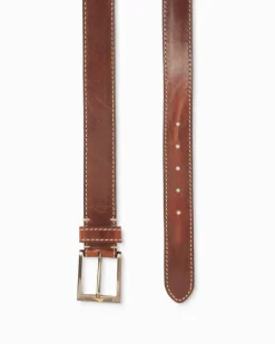 Tommy Bahama Heavy Stitch Leather Belt- Belts