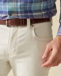 Tommy Bahama Heavy Stitch Leather Belt- Belts