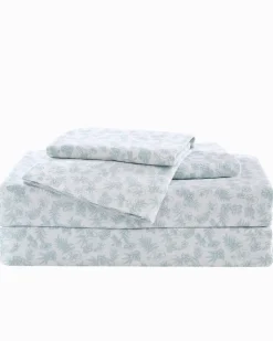 Tommy Bahama Hibiscus Bloom 4-Piece Queen Sheet Set- Sheet Sets & Bedskirts