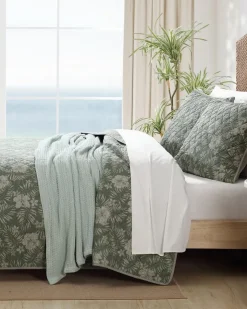 Tommy Bahama Hibiscus Reversible 3-Piece Full/Queen Quilt Set- Quilts & Blankets