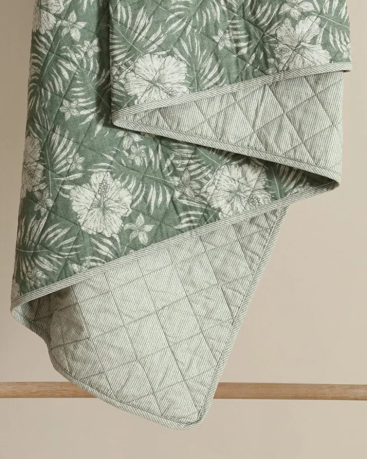 Tommy Bahama Hibiscus Reversible 3-Piece King Quilt Set- Quilts & Blankets