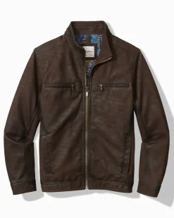 Tommy Bahama Highland Rocker Leather Jacket- Jackets & Outerwear
