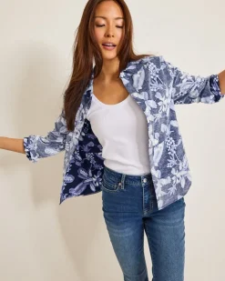 Tommy Bahama Hightide Flora Cord Shirt-Women Tops & Shirts