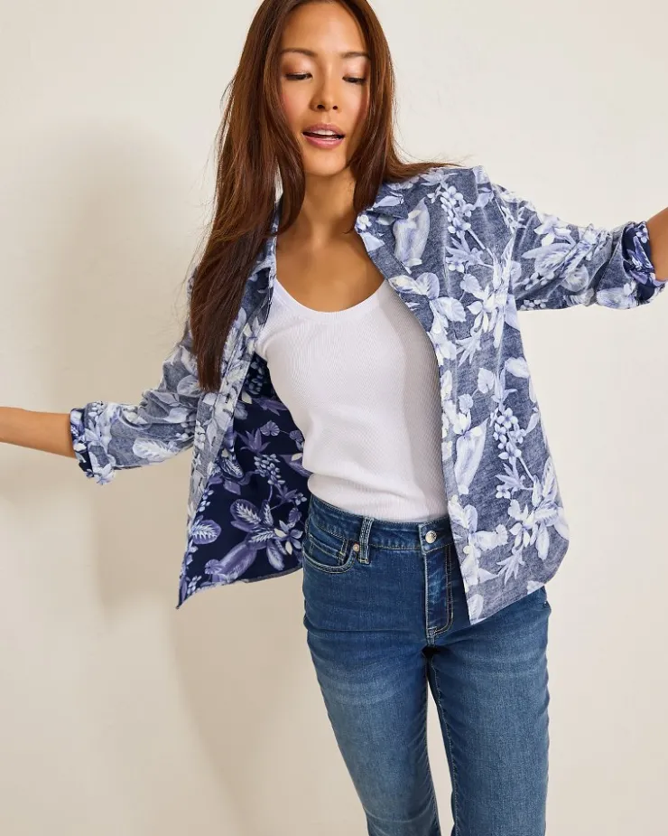 Tommy Bahama Hightide Flora Cord Shirt-Women Tops & Shirts