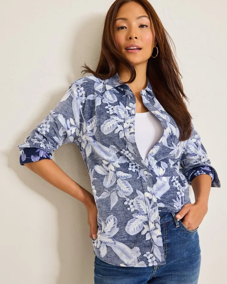 Tommy Bahama Hightide Flora Cord Shirt-Women Tops & Shirts
