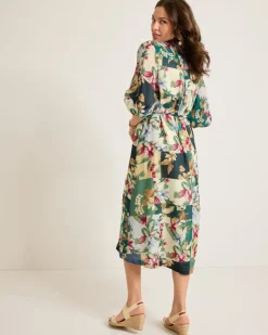 Tommy Bahama Hightide Flora Midi Shirt Dress-Women Dresses