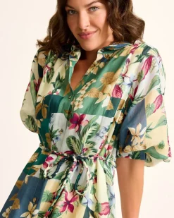Tommy Bahama Hightide Flora Midi Shirt Dress-Women Dresses