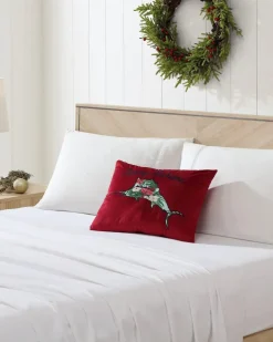 Tommy Bahama Holiday Marlin Velvet Embroide Decorative Pillow- Pillows & Shams