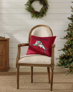 Tommy Bahama Holiday Marlin Velvet Embroide Decorative Pillow- Pillows & Shams