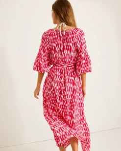 Tommy Bahama Ikat Stripe Midi Coverup Dress-Women Beach Coverups|Dresses