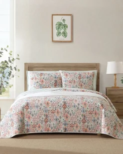 Tommy Bahama Ikat Tropics Reversible 3-Piece Full/Queen Quilt Set- Quilts & Blankets