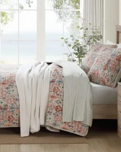 Tommy Bahama Ikat Tropics Reversible 3-Piece King Quilt Set- Quilts & Blankets