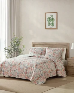 Tommy Bahama Ikat Tropics Reversible 3-Piece King Quilt Set- Quilts & Blankets