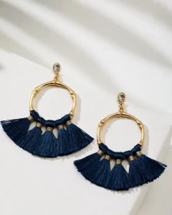 Tommy Bahama Indigo Bay Bamboo Tassel Earrings-Women Jewelry