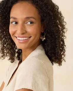 Tommy Bahama Indigo Bay Sealife Charm Hoop Earrings-Women Jewelry