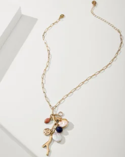 Tommy Bahama Indigo Bay Semiprecious Stone & Pearl Charm Necklace-Women Jewelry