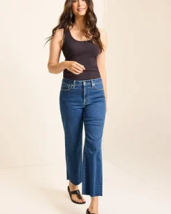 Tommy Bahama Indigo Palms™ High-Rise Cropped Wide-Leg Jeans-Women Pants & Crops|Jeans