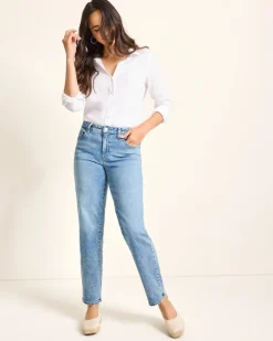 Tommy Bahama Indigo Palms™ High-Rise Straight-Leg Jeans-Women Pants & Crops|Jeans