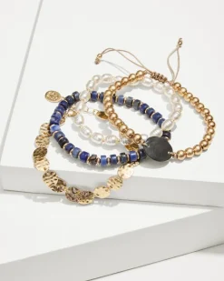 Tommy Bahama Indigo Shore Mixed Materials Bracelet Set-Women Jewelry