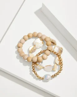 Tommy Bahama Indigo Shore Mother of Pearl & Shell Bracelet Set-Women Jewelry