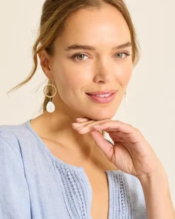 Tommy Bahama Indigo Shore Mother of Pearl Teardrop Earrings-Women Jewelry