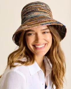 Tommy Bahama Iris Raffia Bucket Hat-Women Hats & Caps